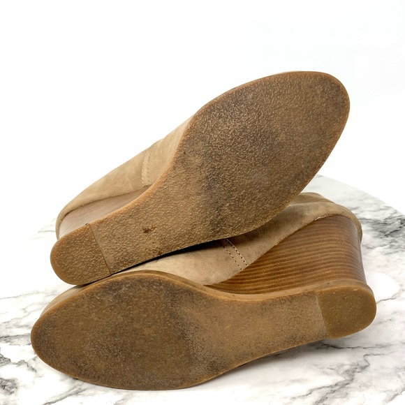 Audrey Brooke Cindy Wedge Brown Chelsea Boots 7.5 leather classic Academia chic - Picture 8 of 16